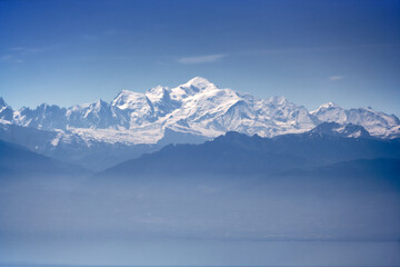 Alps view of the Mont Blanc 