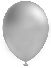 A grey balloon on a white background