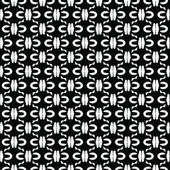  vector seamless pattern with triangular elements. abstract ornament for wallpapers and backgrounds. Black and white colors.