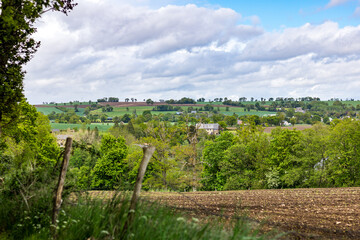 Paysage du bocage normand à Cerisy-Belle-Etoile (Orne, Normandie)