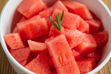 Red watermelon, watermelon slice, fresh fruit