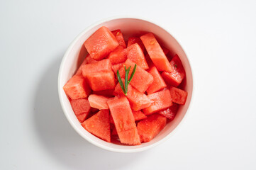 Red watermelon, watermelon slice, fresh fruit