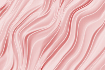 Beautiful smooth elegant wavy beige / light brown satin silk luxury cloth fabric texture, abstract background design. Copy space.