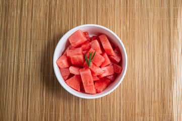 Red watermelon, watermelon slice, fresh fruit