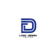 D Letter Logo Template Vector