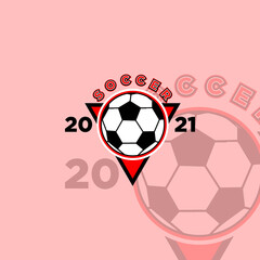 Obraz premium Football Badge with shield logo designs, Modern Soccer Badge logo template