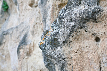 old tuff ruined by bad weather, in the Sassi of Matera