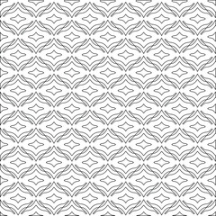 Vector geometric pattern. Repeating elements stylish background abstract ornament for wallpapers and backgrounds. Black and white colors.