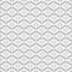 Vector geometric pattern. Repeating elements stylish background abstract ornament for wallpapers and backgrounds. Black and white colors.