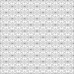 Vector geometric pattern. Repeating elements stylish background abstract ornament for wallpapers and backgrounds. Black and white colors.