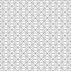 Vector geometric pattern. Repeating elements stylish background abstract ornament for wallpapers and backgrounds. Black and white colors.