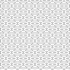 Vector geometric pattern. Repeating elements stylish background abstract ornament for wallpapers and backgrounds. Black and white colors.