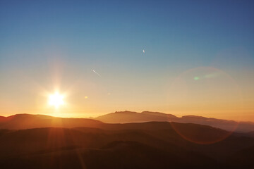 Fototapeta premium sunrise in the mountains