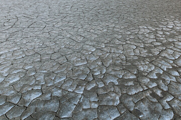 Dry, cracked earth near lake Natron, Tanzania
