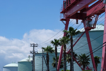神奈川県横浜市根岸港の風景