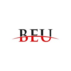 BEU swoosh horizon initials, letter corporate logo designs inspiration