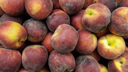 Fresh Peaches in the market