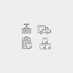 Logistic and delivery vector icon illustration sign