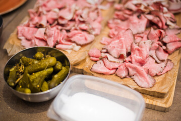 raw meat on a plate