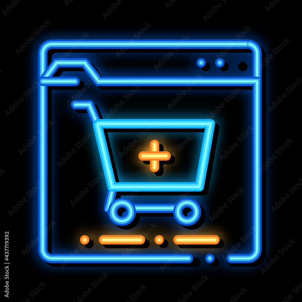 Sticker Online Pills Shop neon light sign vector. Glowing bright icon Online Pills Shop sign. transparent symbol illustration