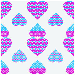 Simple Heart Seamless Pattern Love Symbol Vector