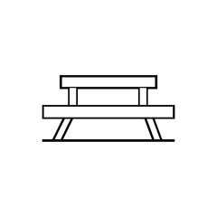 park bench icon template color editable. benches symbol vector design