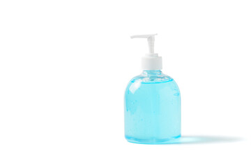 bottle of hand sanitizer isolated or alcohol gel on white background,