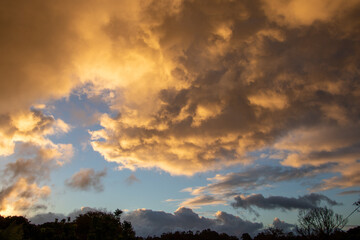 Moody and threatening cloudscape over the Garden Route in South Africa