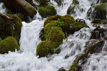 waterfall in the mountains