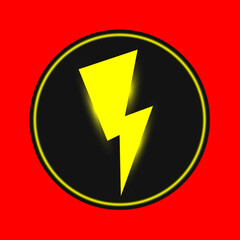 Lightning bolt, power icon, graphic design template, electric sign, vector illustration