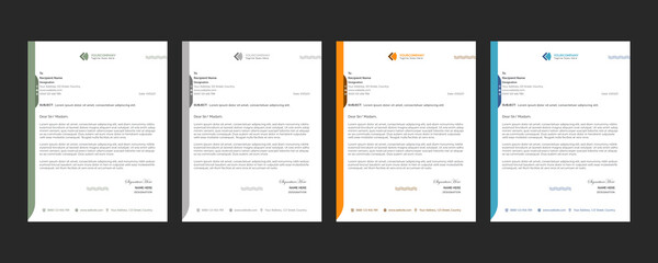 Modern Letterhead Design with Editable Text and Editable shape. Creative Business Letterhead For Corporate Medical Company Profile Layout, Simple, And Clean Print-ready Modern Business Style Design.