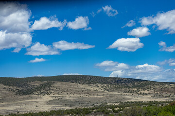 landscape with blue sky
