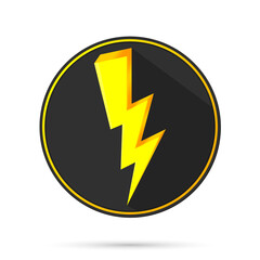 Lightning bolt, power icon, graphic design template, electric sign, vector illustration