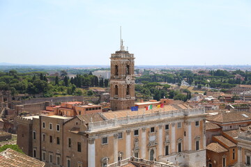 Obraz premium Palace of the Conservatives, a public building on the Capitoline Square in Rome