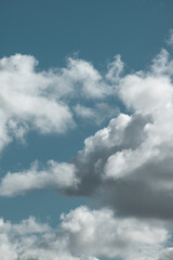 Amazing white clouds in blue sky