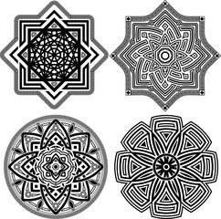 Geometric abstract mandala collection