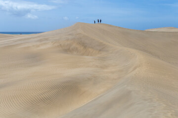 Fototapeta na wymiar Sand dunes of Maspalomas, Gran Canaria