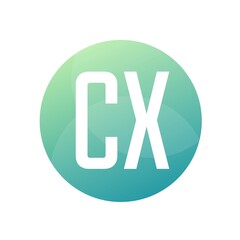 CX Letter Logo Design With Simple style