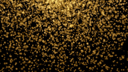 金色に輝くボケの抽象的な背景素材