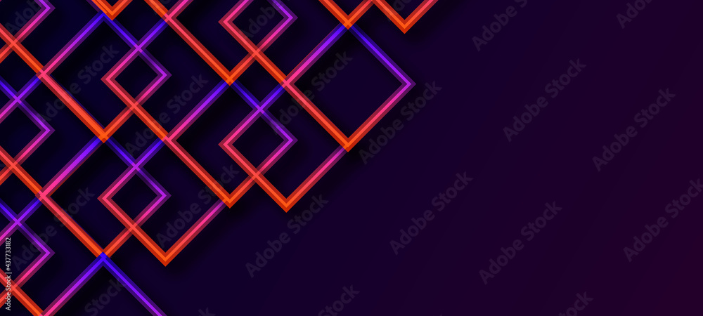 Poster abstract background with rectangle pattern line .