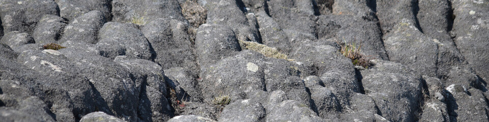 A detail of the igneous rock pitchstone on the Isle of Eigg the Scottish Highlands