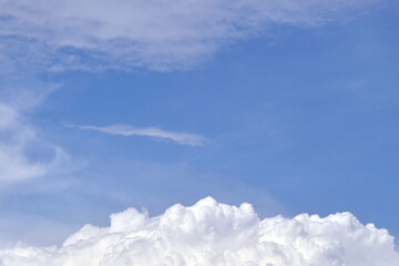Background. blue sky with white clouds.