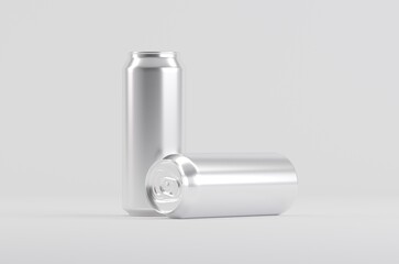 Aluminium Soda Beer Can Mockup 3D Illustration