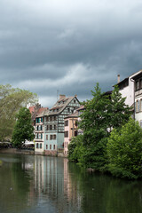 Fototapeta na wymiar View of the little france quarter in Strasbourg - France