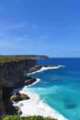 Vue d'une falaise en Guadeloupe