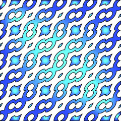 Geometric vector pattern with azure and blue gradient. simple ornament for wallpapers and backgrounds.
