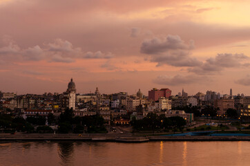 Old Havana Cuba Beautiful Sunset View