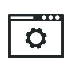 browser setting icon design vector