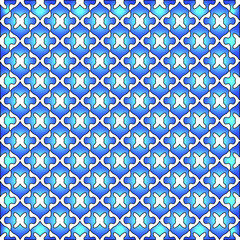Geometric vector pattern with azure and blue gradient. simple ornament for wallpapers and backgrounds.