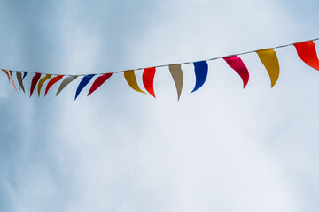 Colour festival bunting flags.